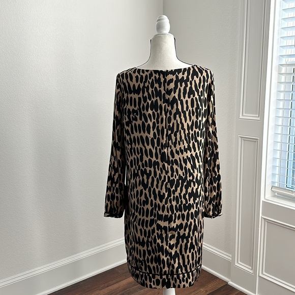 LOFT | Tunic Shift Dress | Leopard Print | Size 12 - Picture 2 of 14